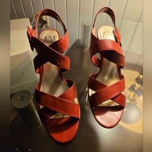 Women's Red Strappy Sandals